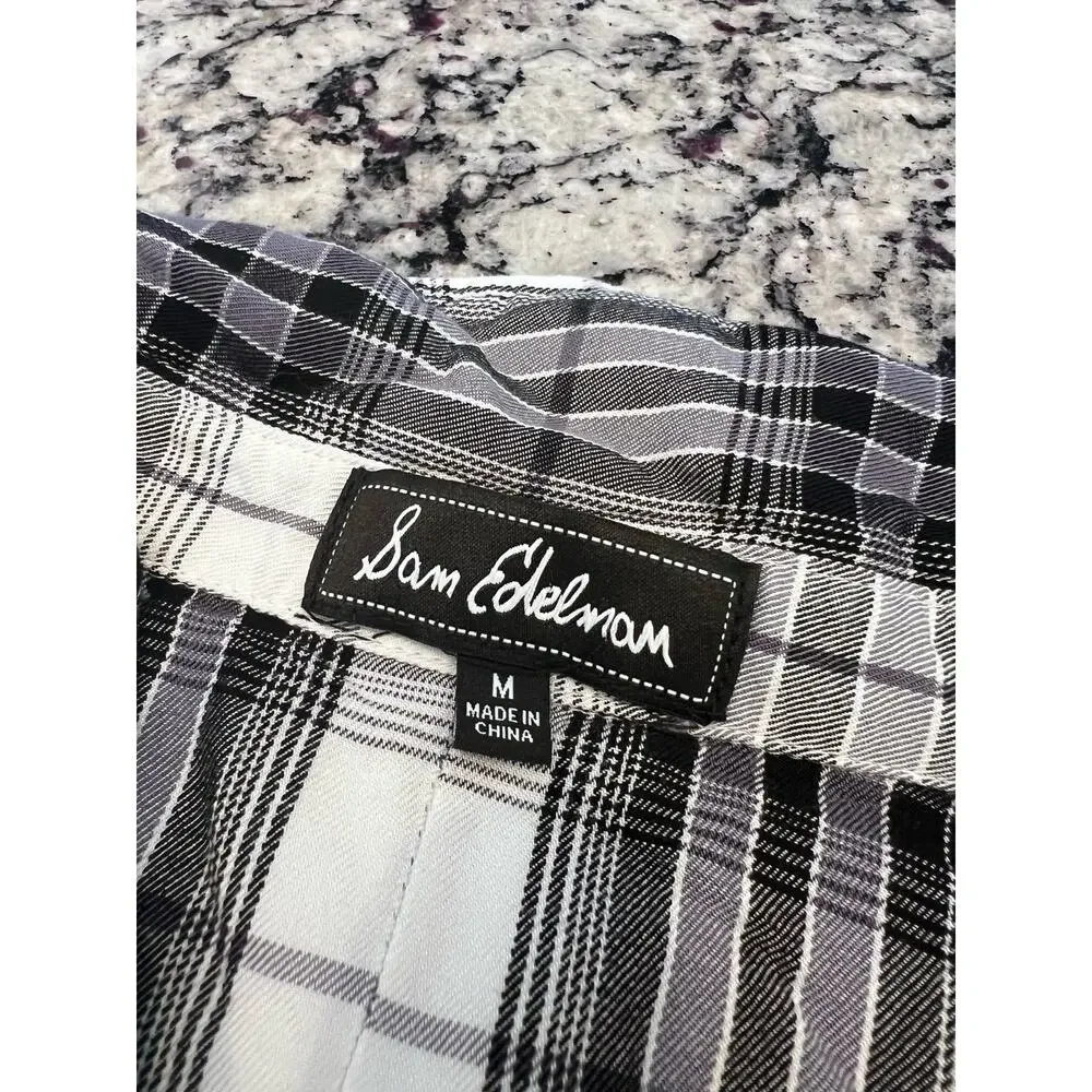 Sam Edelman women’s top size M button up high low tunic style - Picture 4 of 9